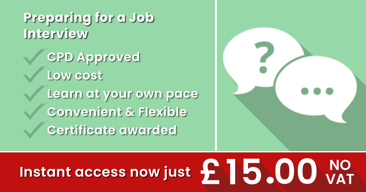 Preparing for a Job Interview Online Training just £15.00